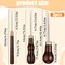 3-Piece Awl Tool Set – Wooden Handle Scratch Awl & Gourd Piercing Bradawl – Leather Punch Hole Tools for Craft, Shoe Repair & Woodworking – Reddish Brown